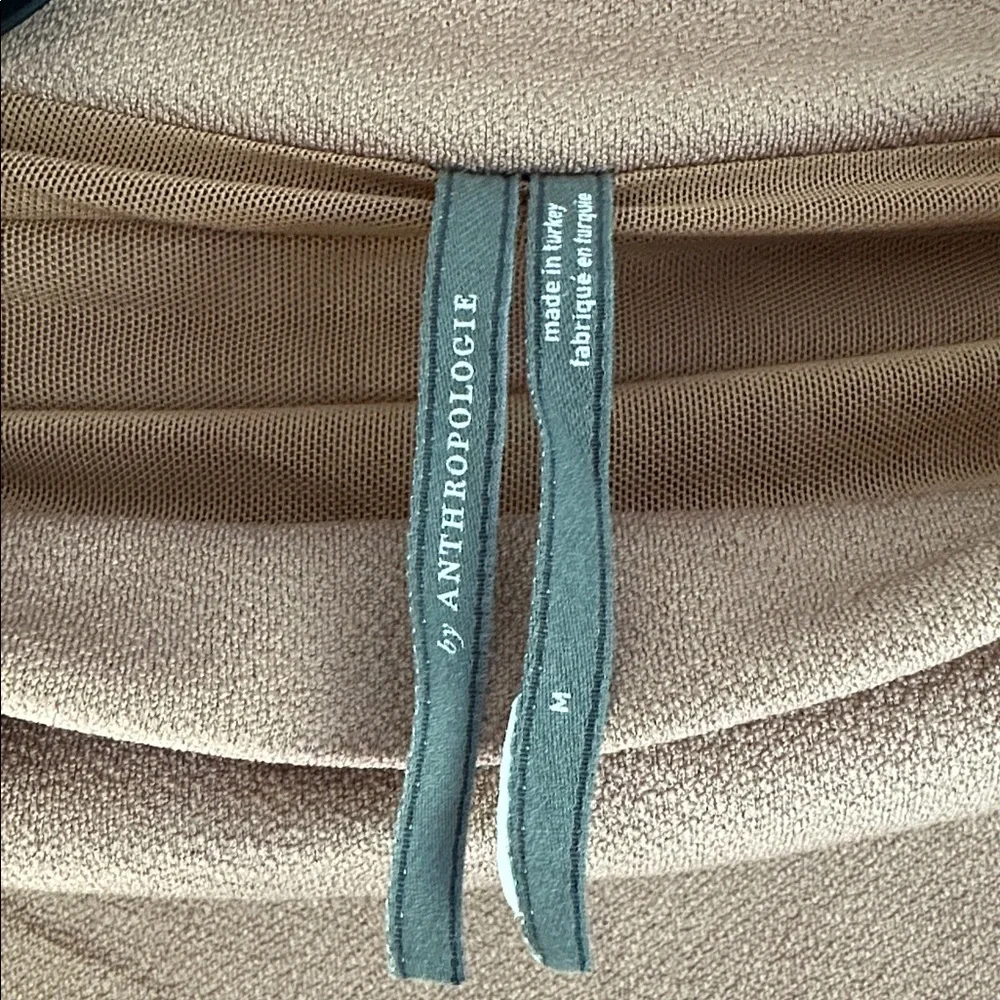 Anthropologie Tan Boatneck Midi Dress - Picture 4 of 6